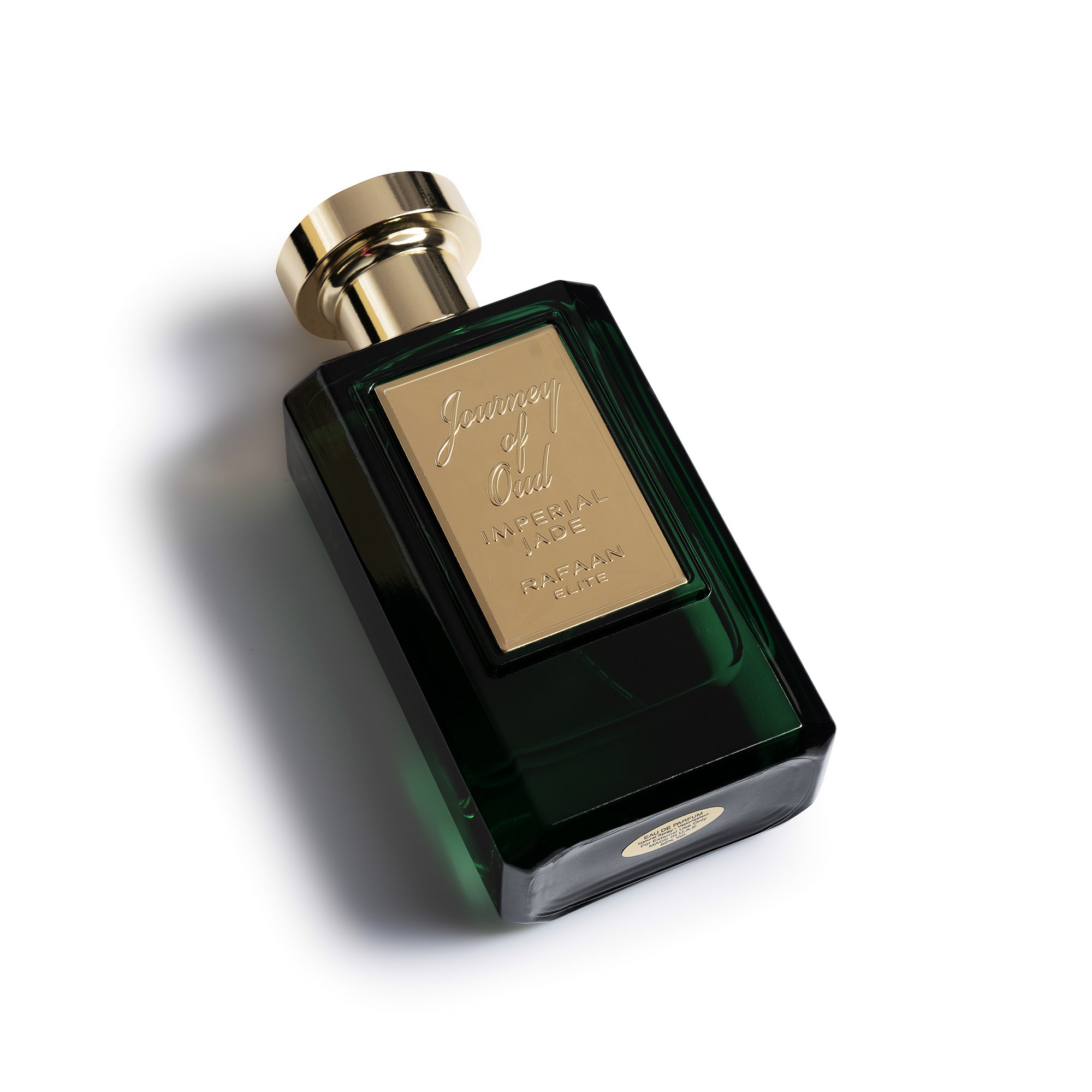 Journey of Oud Imperial Jade Perfume Bottle Lying Down By La Parfum Galleria
