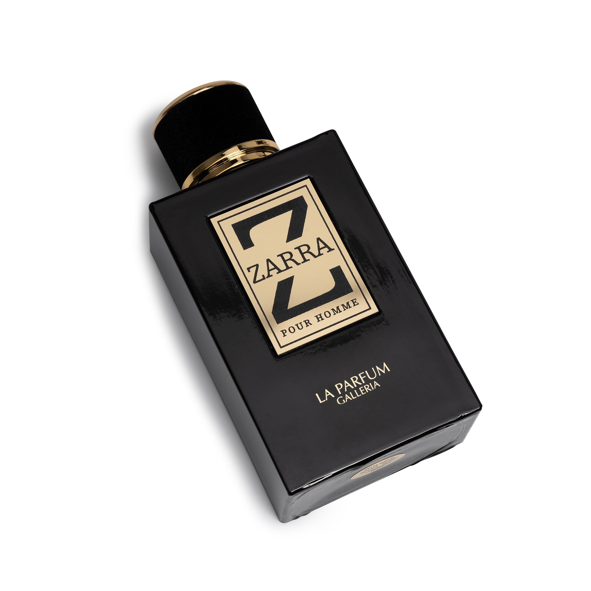 Zarra Perfume Bottle Lying down By La Parfum Galleria