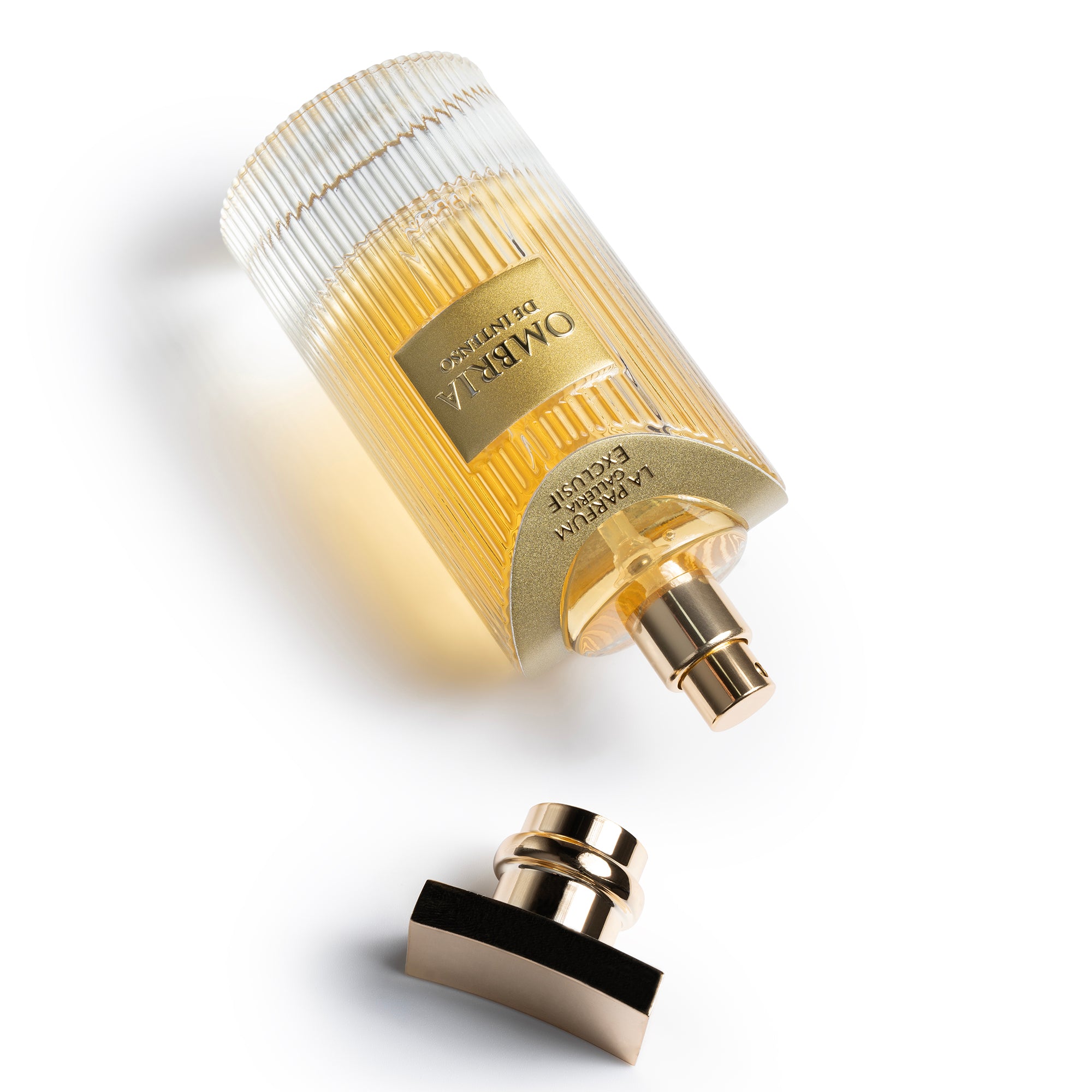 Ombria De Intenso Perfume Bottle With Cap off By La Parfum Galleria