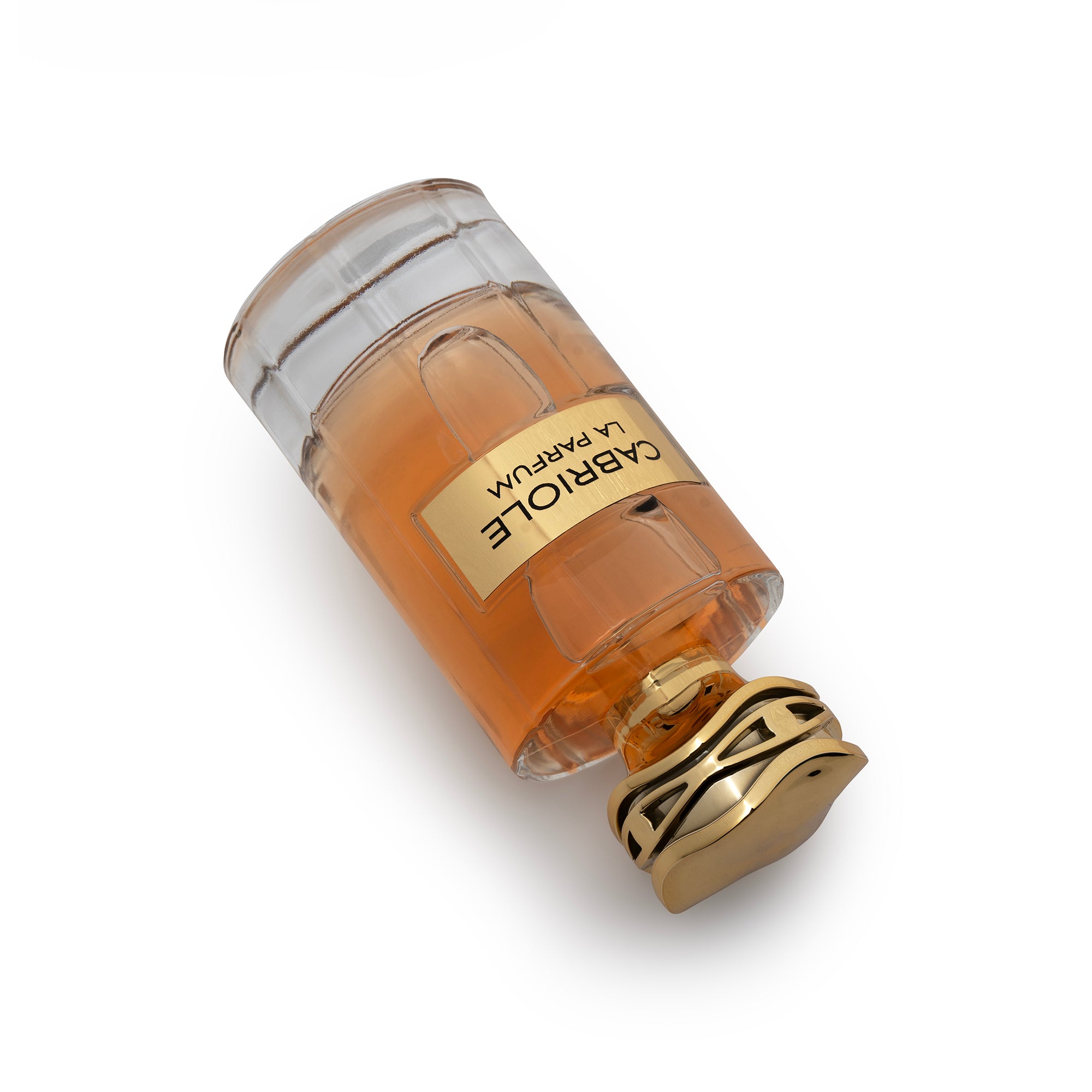 Cabriole perfume bottle by la parfum galleria lying down