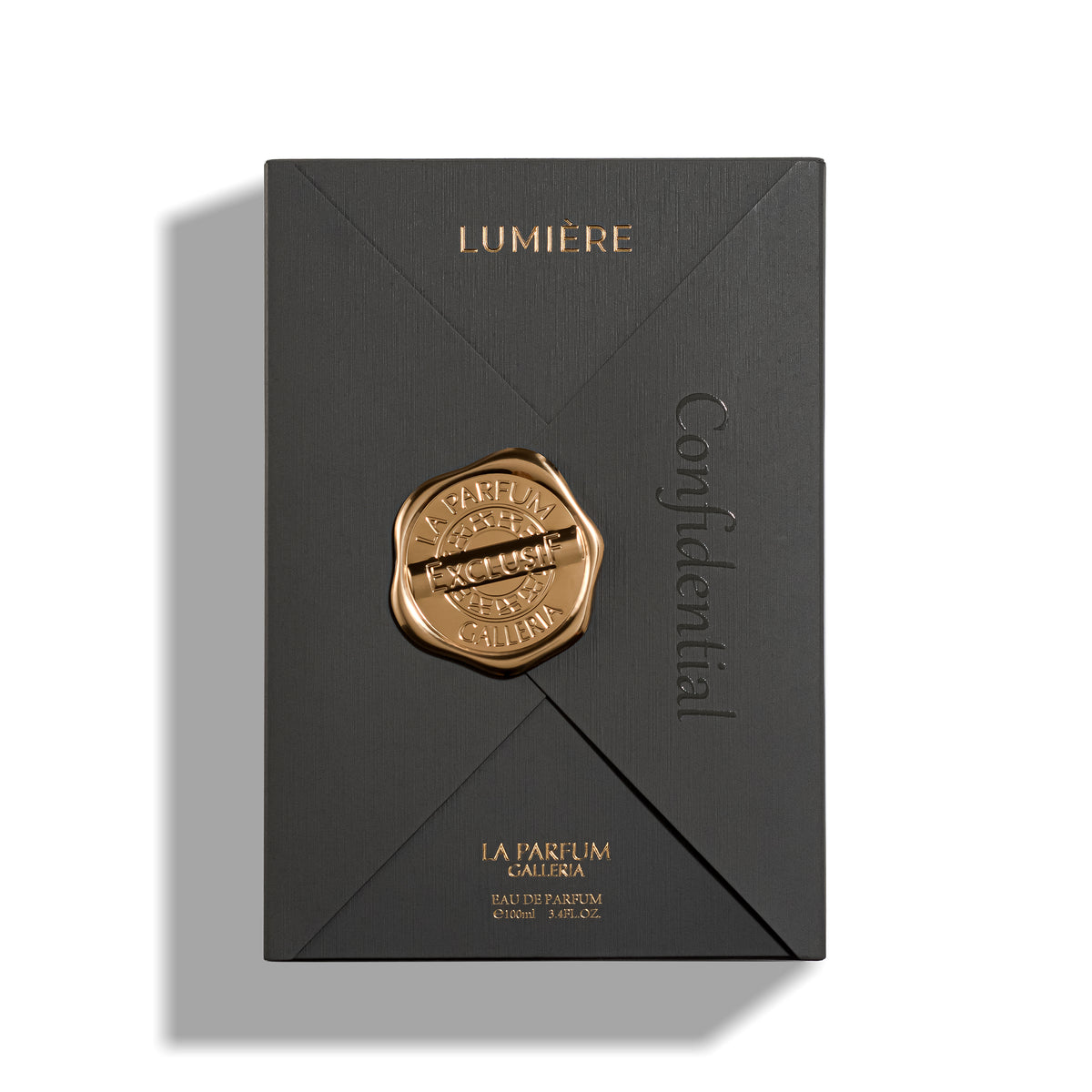 Confidential Lumière Eau de Parfum 100ml outer box on a white background