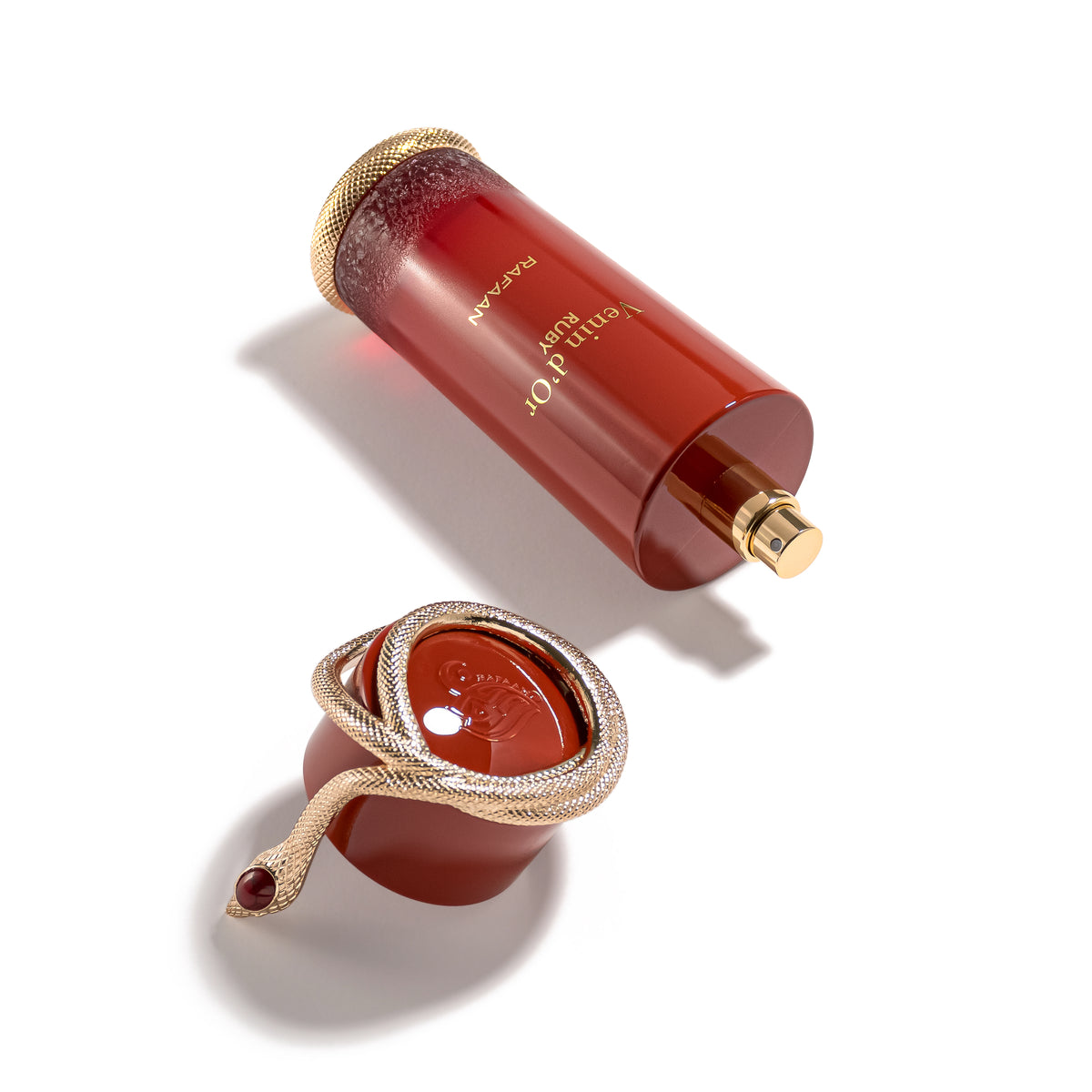 RAFAAN Venin d'Or Ruby 100ml, bottle with cap removed