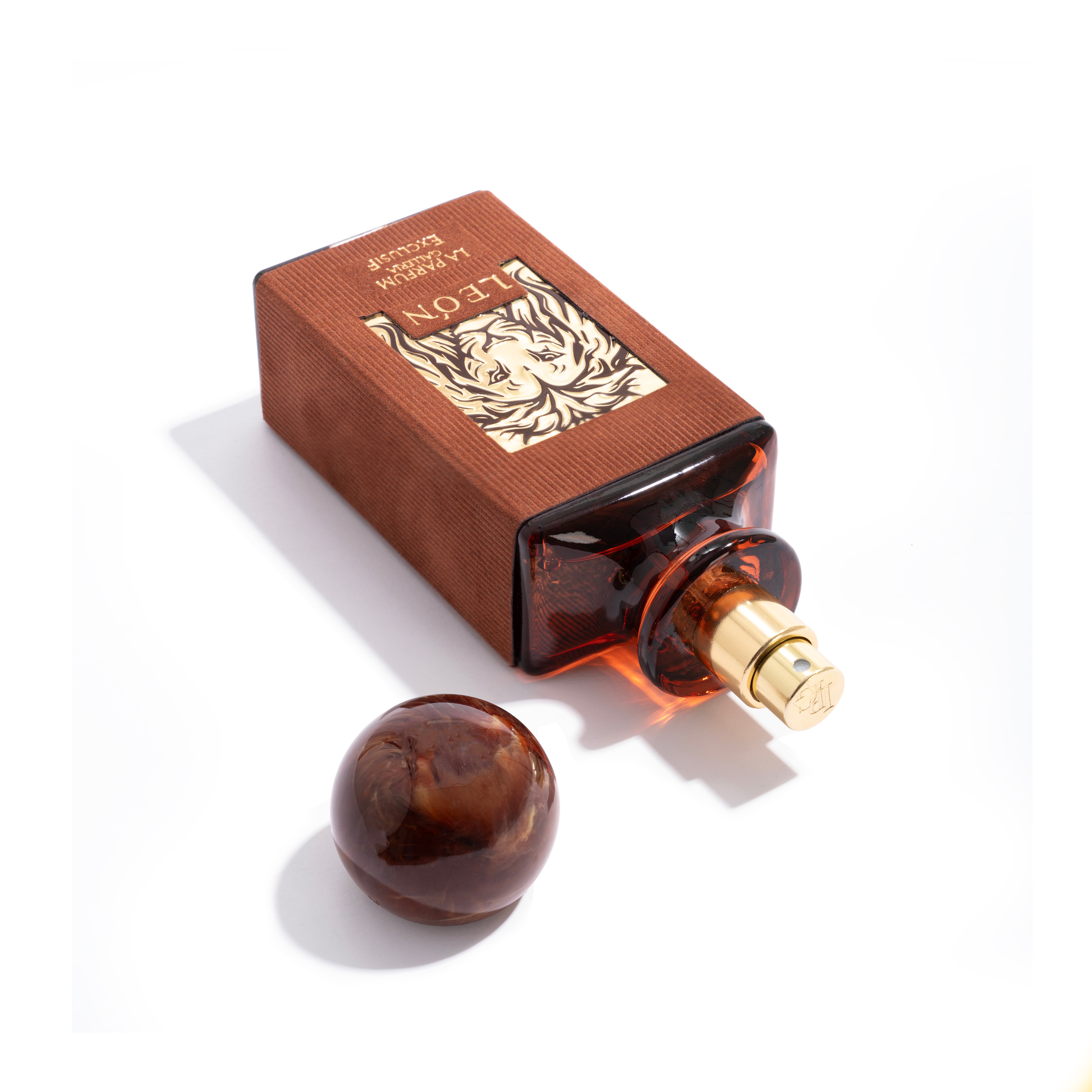 Leon Perfume Bottle With Cap Off By La Parfum Galleria