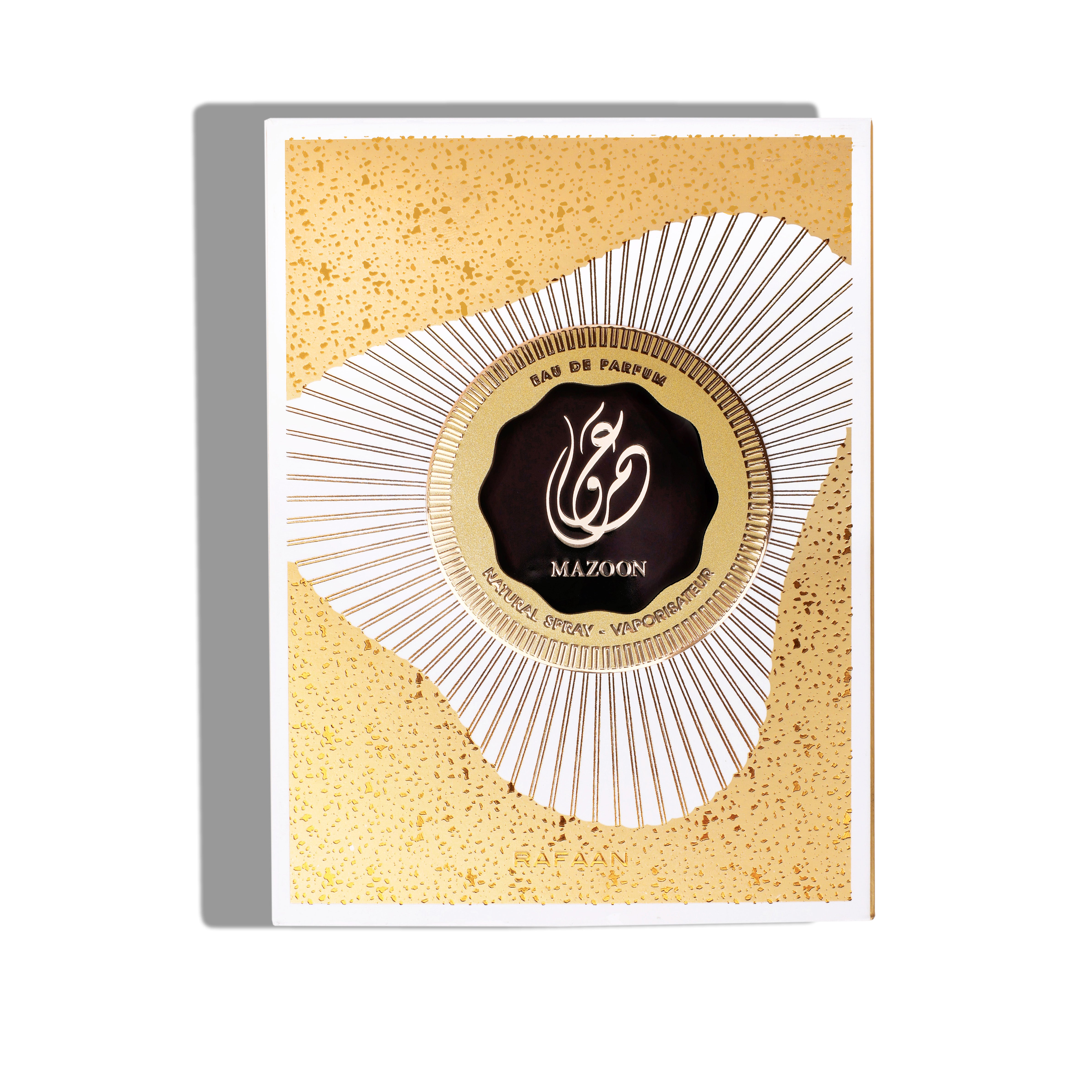 MAZOON RAFAAN PERFUME box on a white background