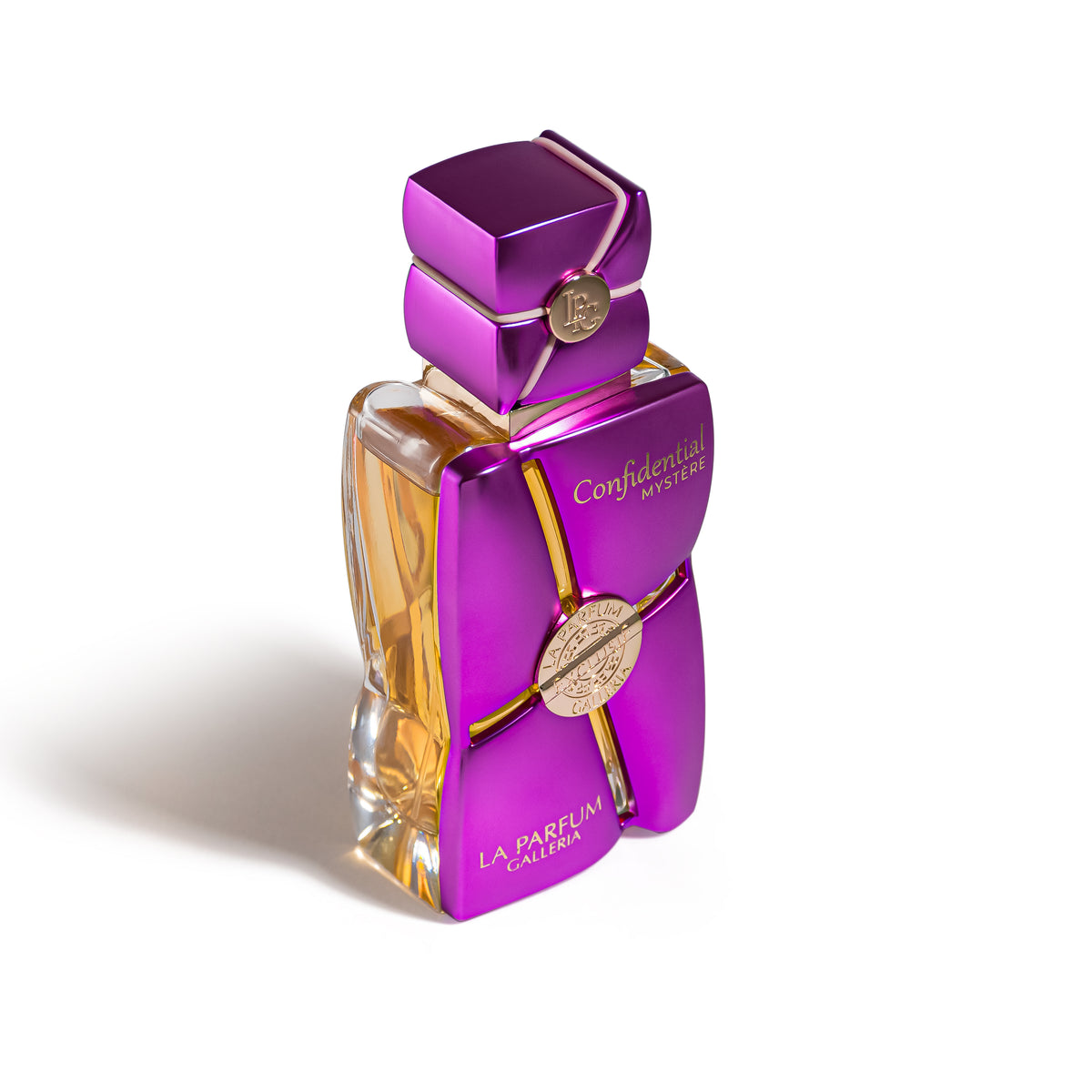 Confidential Mystère Eau de Parfum 100ml bottle viewed at an angle on a white background